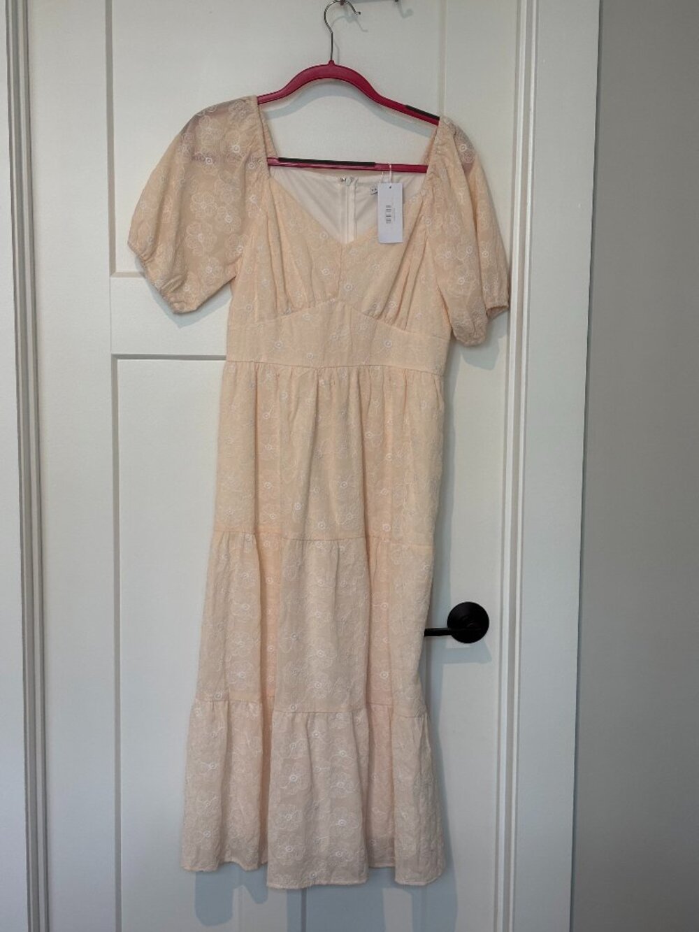 Baltic Born Mildred Embroidered Midi Dress - Vintage Cream (NWT)